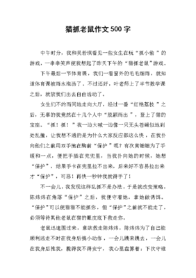 怎么写猫抓老鼠的作文