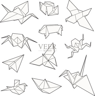 花卉折纸飞机视频素材下载