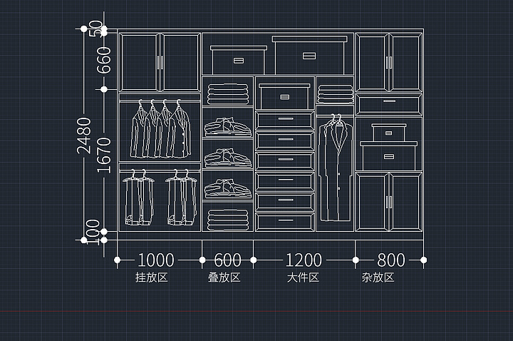 厨房橱柜侧面cad