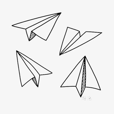 纸飞机怎么画