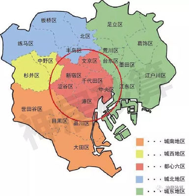 东京各区地图分布图