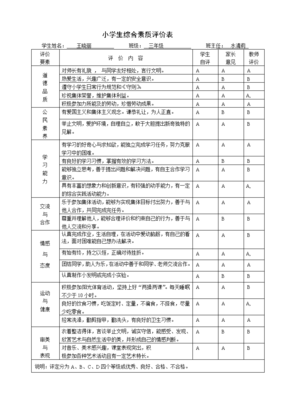 学生综合素质评价怎么写