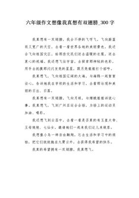 我真想有一对翅膀作文600字作文怎么写