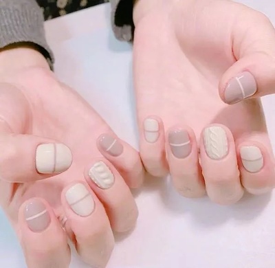 编织格美甲