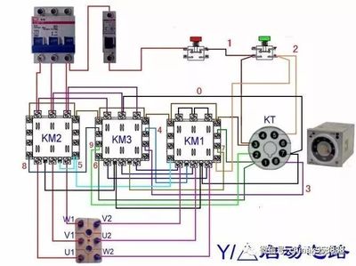 电机星三角启动接线图