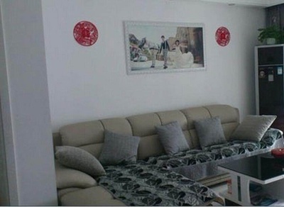 客厅沙发挂结婚照好吗