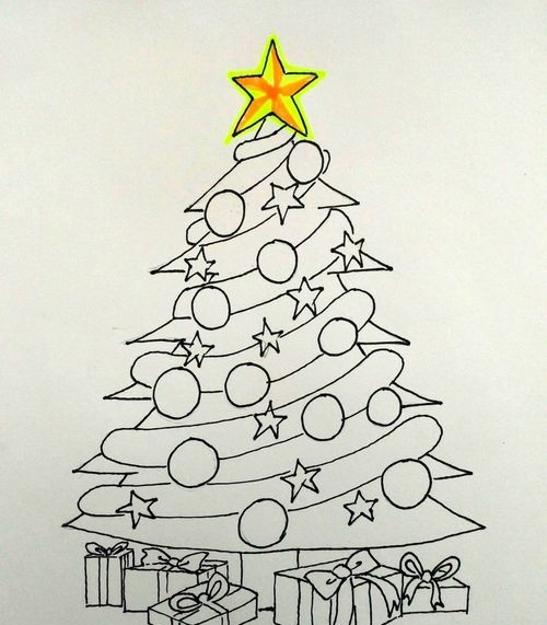 圣诞树是怎么画