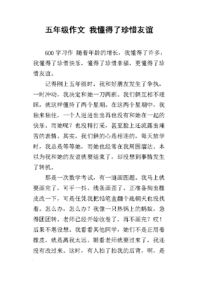 我懂得了珍惜友谊作文