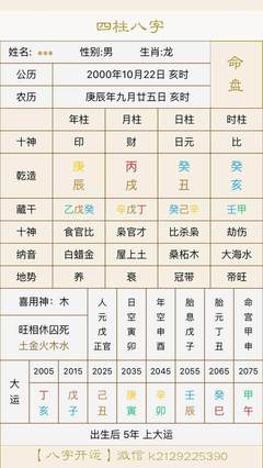 八字命盘解析