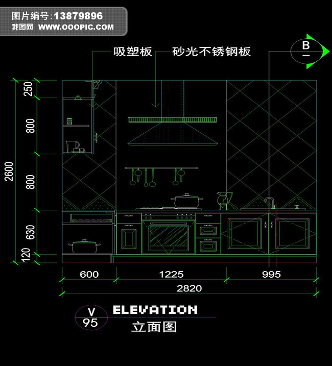 厨房cad立面图