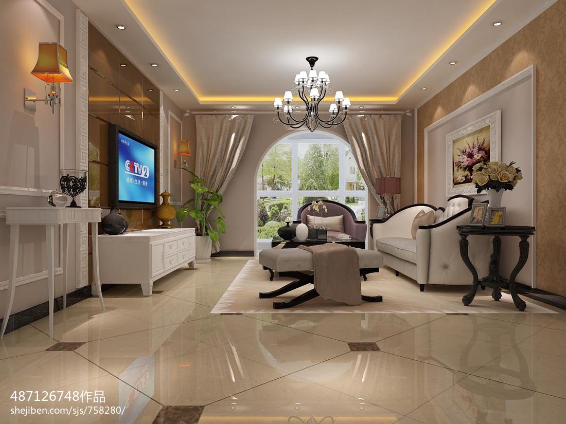 客厅地砖造型效果图