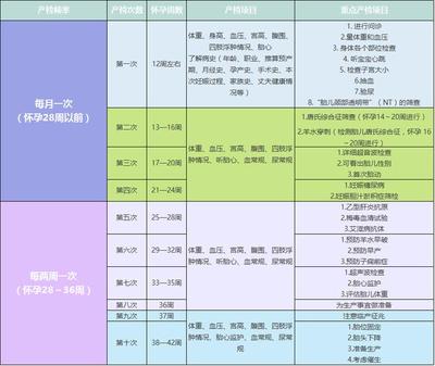 五个月检查哪些项目