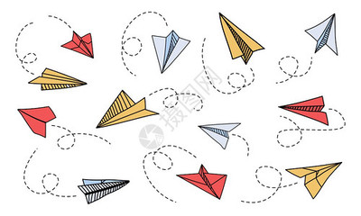纸飞机怎么画