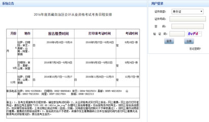 西藏会计资格报名汇总表