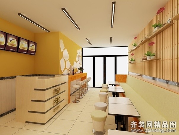 奶茶甜品店装修