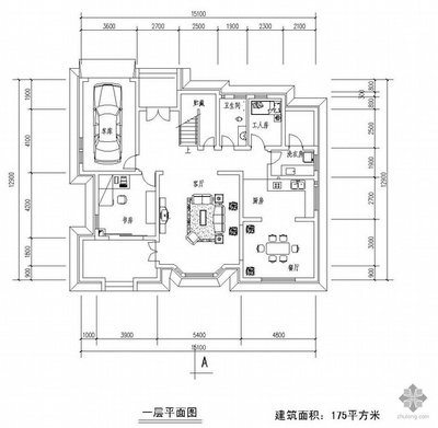 海景别墅平面图