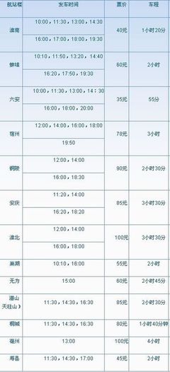 六安到合肥机场大巴