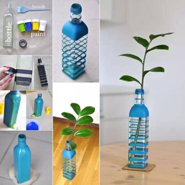 有塑料瓶做的创意花瓶