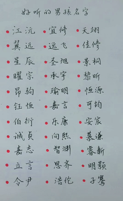 姓马的好听的名字
