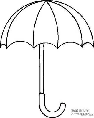 怎么画雨伞简笔画图片