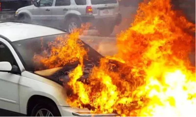 事發江門，一汽車電池熱失控起火!