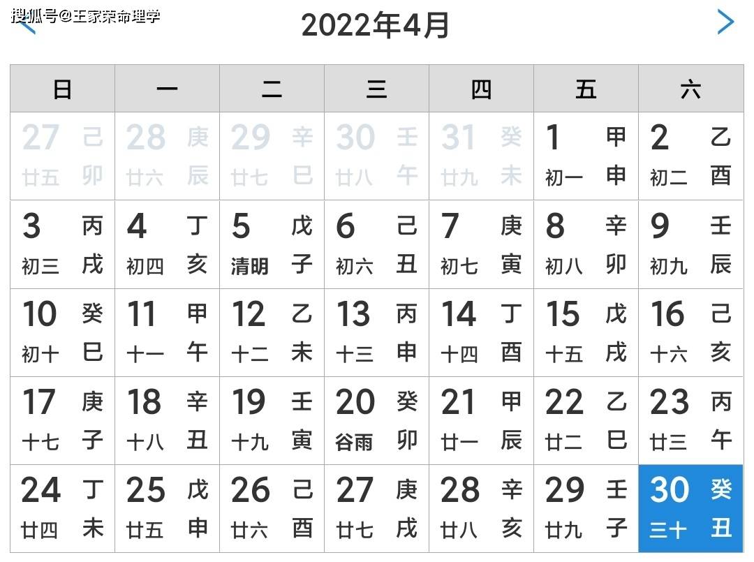 今日农历属相查询