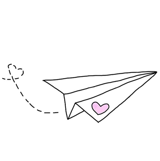 玩纸飞机的小孩简笔画图片