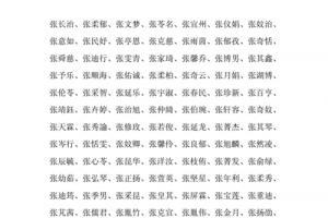 张姓起名字大全女孩名字