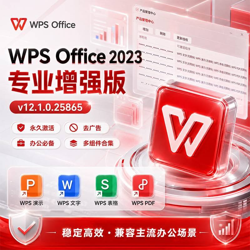 WPS Office 2023 专业增强版 (永久激活/去广告)