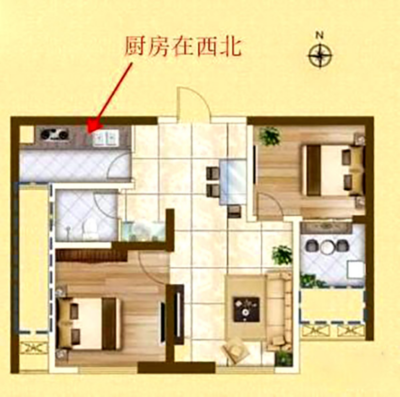 西北角厨房破