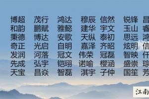 楚辞起名字大全男孩