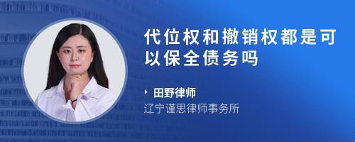 代位权和撤销权
