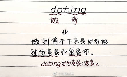 doting的名词