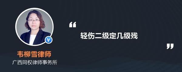 轻伤二级属于几级伤残