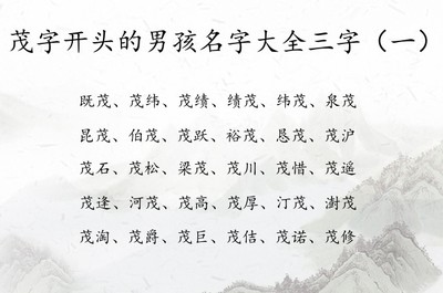 子字开头的男孩名字