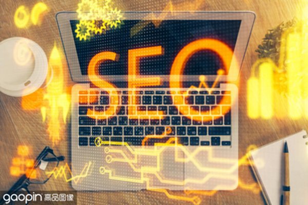 Multi exposure of table with computer and seo drawing hologram. Search optimization concept.