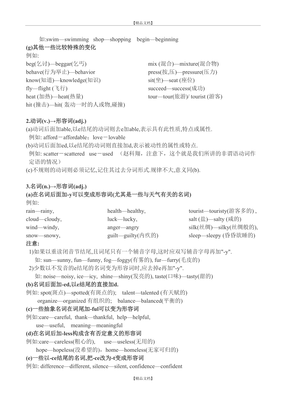 knowledge是know的名词形式吗
