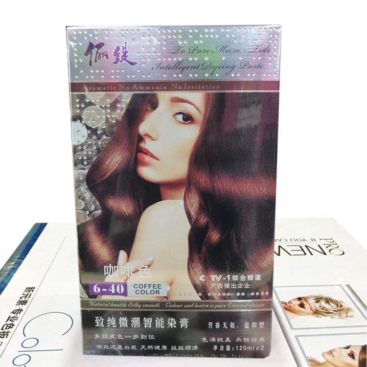 棕褐色染发