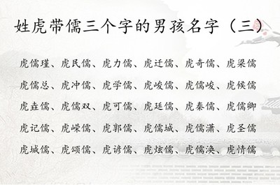 儒字取名意思