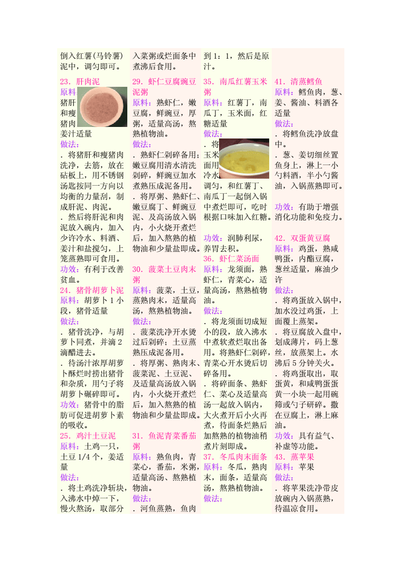 宝宝辅食100款图片