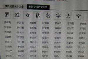 罗字取名字女孩名字