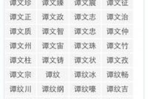 一个字好听的名字