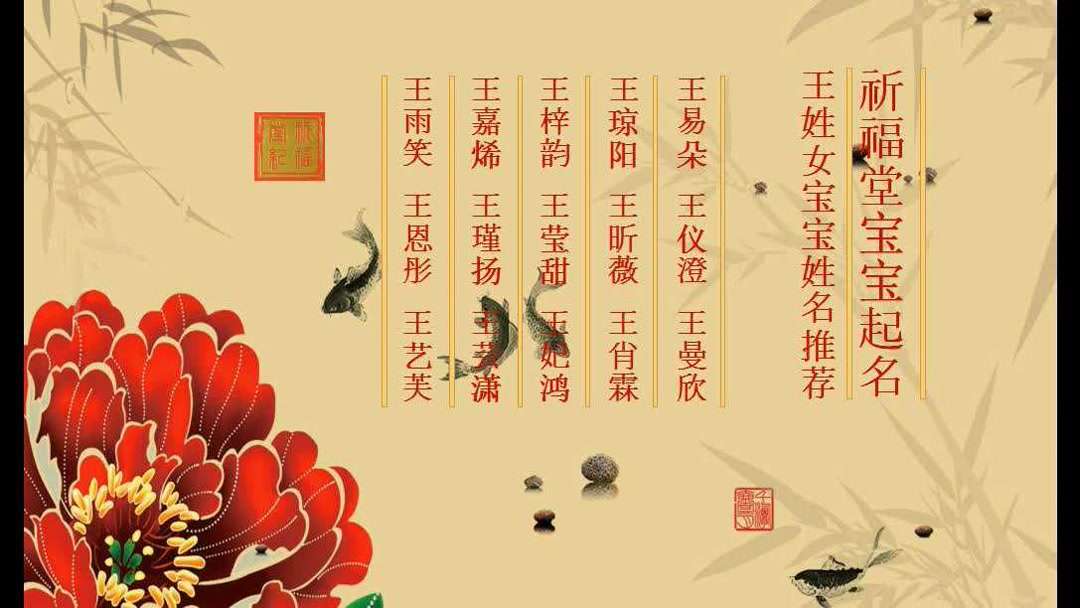 王雨什么名字好听女孩