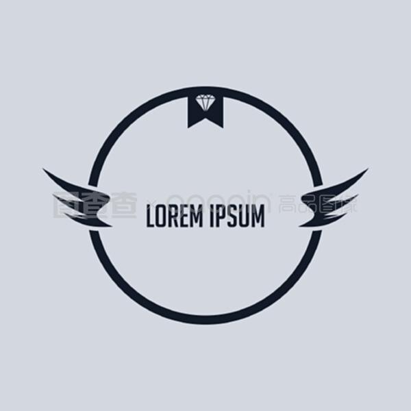 以钻石为主题的翅膀徽章