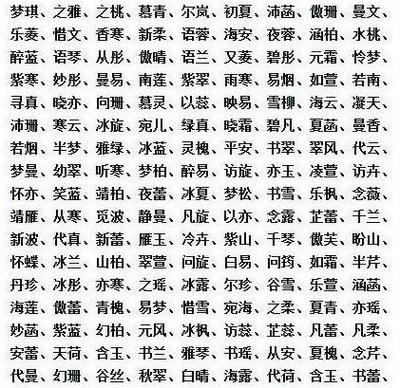 潘的名字女孩