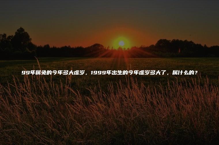 99年出生今年多大