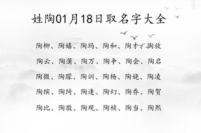 陶姓好听有意义的名字