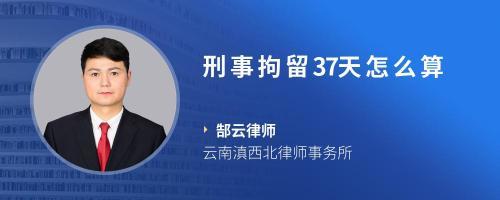 刑事拘留37天怎么算