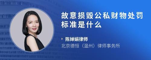故意毁坏公私财物罪立案标准