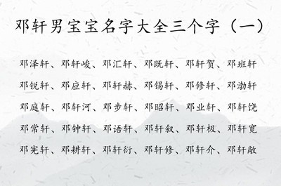 带洵字的男孩名字